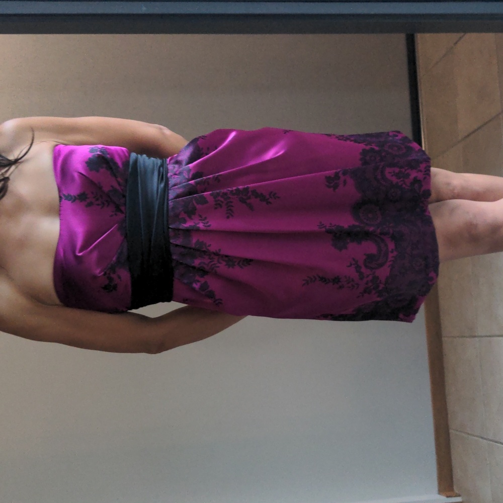 NWT Silky magenta strapless cocktail/formal dress